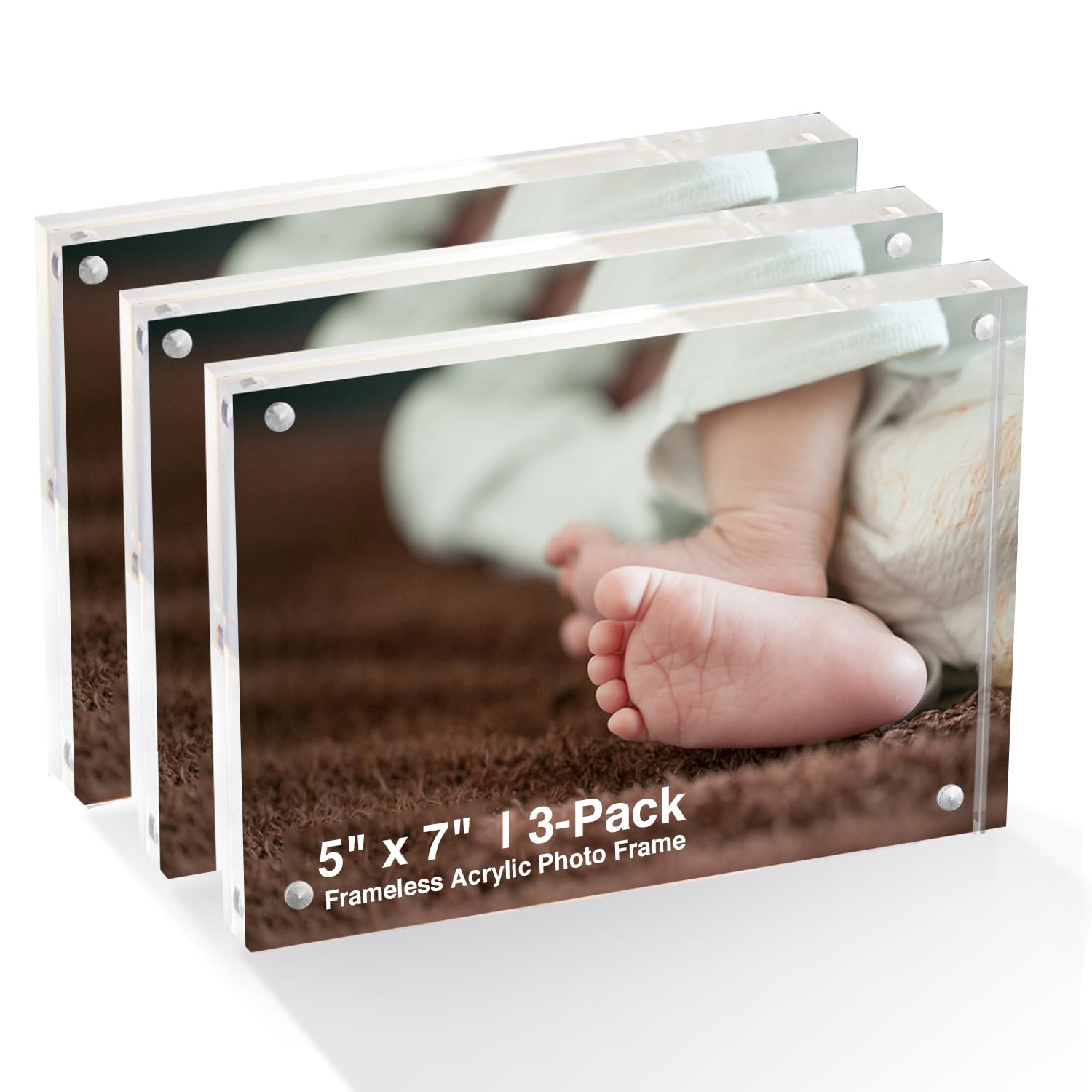 Cadre photo acrylique 13x18 transparent autoportant pour sublimer votre décoration de bureau