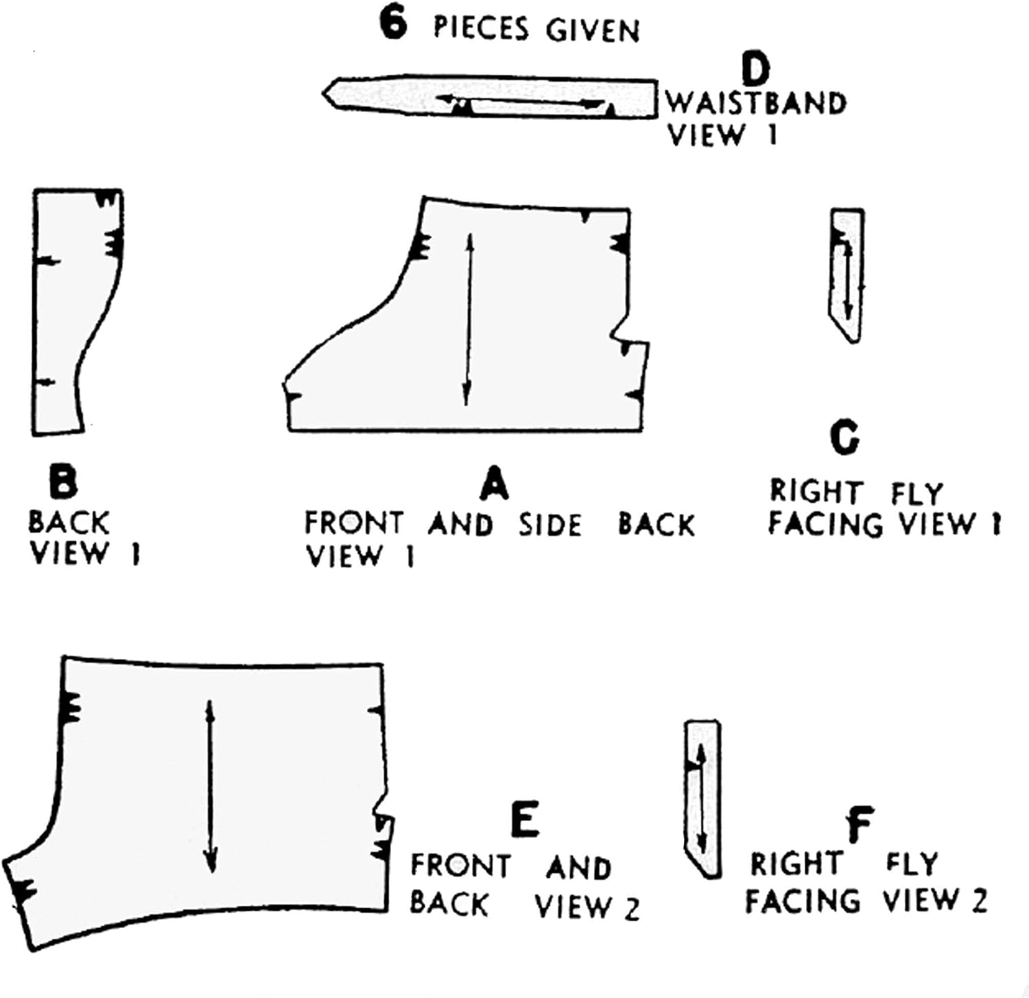 1950s Sewing Pattern Men's Boxer Shorts (Waist: 30” (76.2))