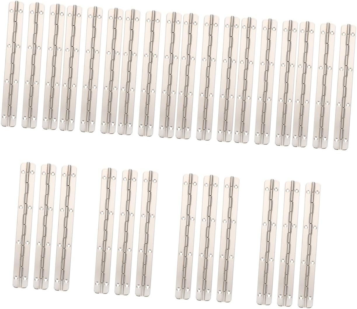 ULTECHNOVO 30pcs Heavy Duty Piano Hinges for Wooden Boxes Continuous Hinge Construction Silent for Projects and Jewelry Crafting