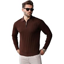 Madmext Siyah Yar m Fermuarl  Polo Yaka Triko Kazak E7426