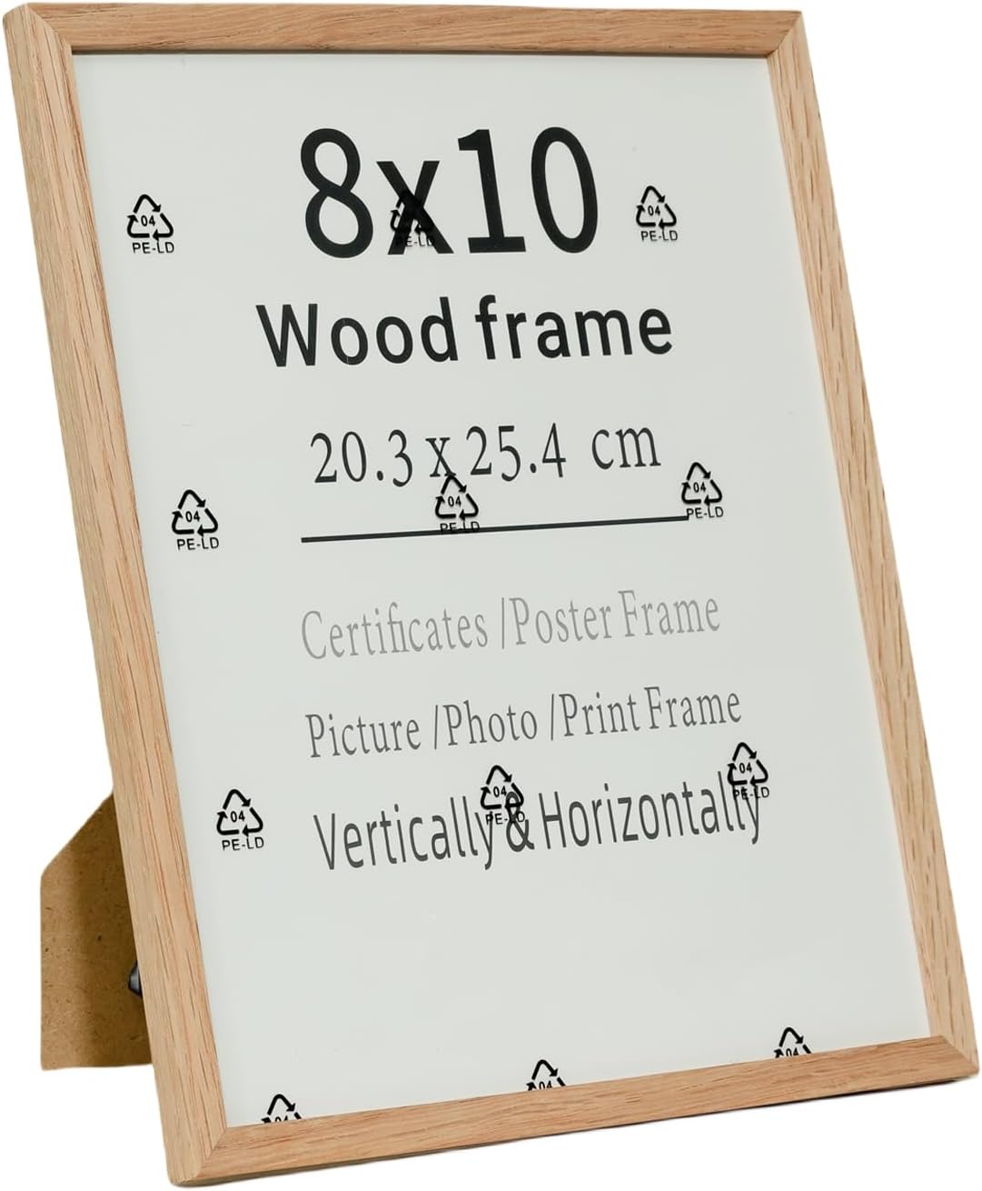 8x10 Set of 6 Oak Wood Picture Frame Solid Wooden Photo Frame Natural Wood Color Frames with Plexi-Glass for Wall Mounting or Tabletop Living Room Bedroom Home Decor - Image 4