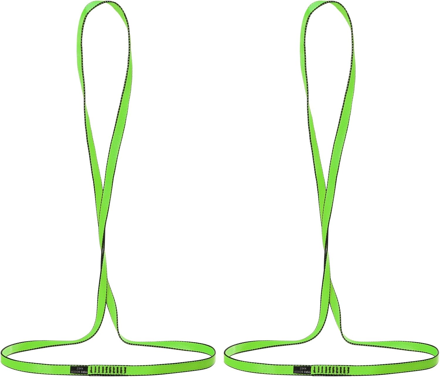 18mm Nylon Climbing Sling Runner 23KN - CE2008 EN566 Certified Webbing Straps for Rock Climbing, Rappelling, Arborist Tree Work, Hammock Rigging, Yoga Swing & Outdoor Safety Gear