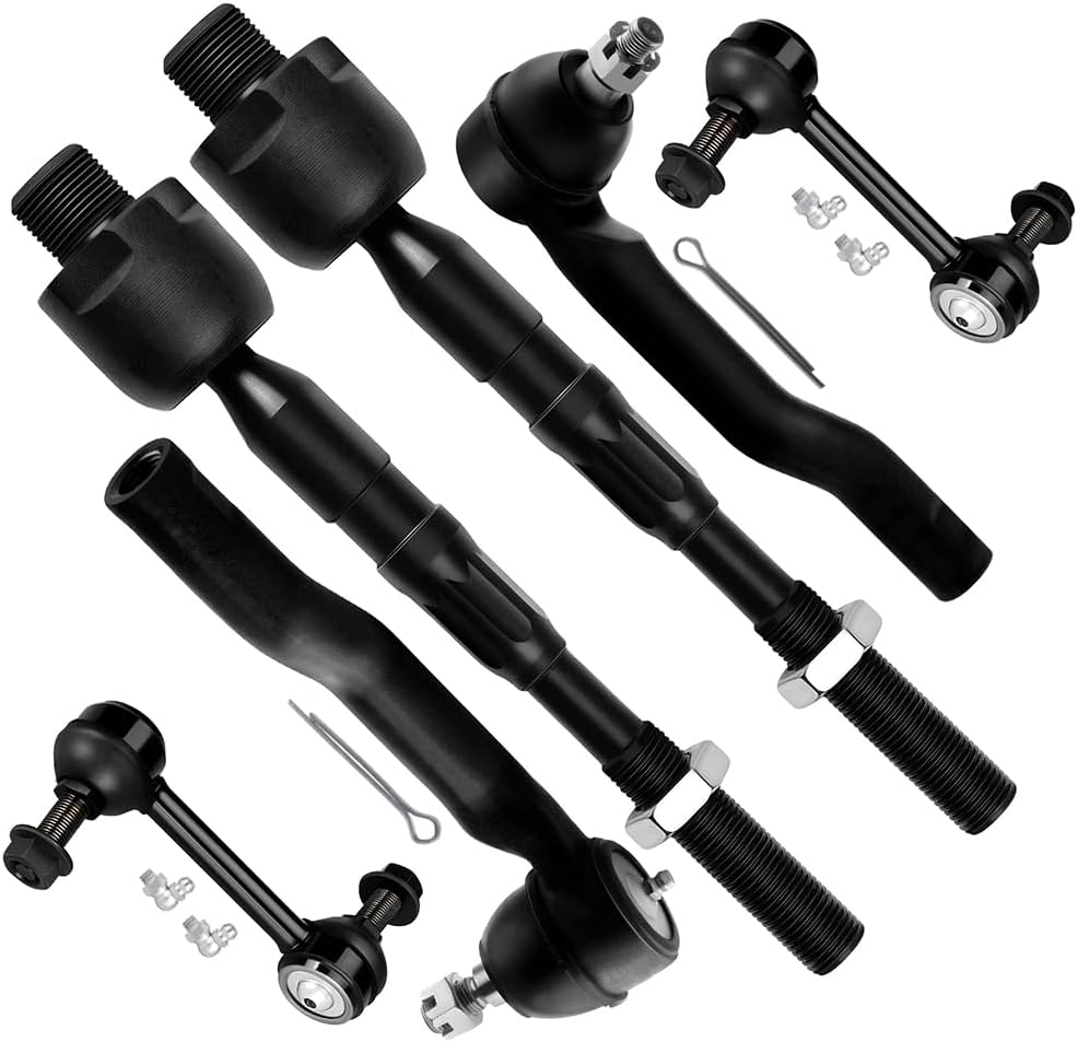 SCITOO 6pcs Front Suspension Kit Inner Outer Tie Rod End fit 2007-2014 for Ford Edge 2007-2014 for Lincoln MKX Sway Bar Link