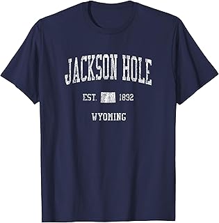 Jackson Hole Wyoming WY T-Shirt Vintage Sports Design Tee T-Shirt