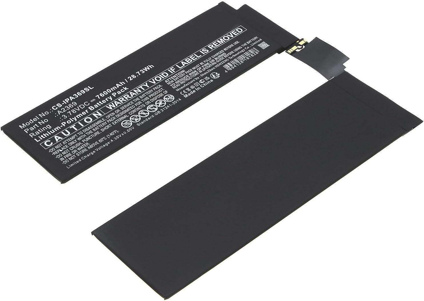 7600mAh Tablet Replacement Battery for A2301,A2377,A2459,A2460,iPad Pro 11 2021,iPad Pro 11 3rd Gen 2021