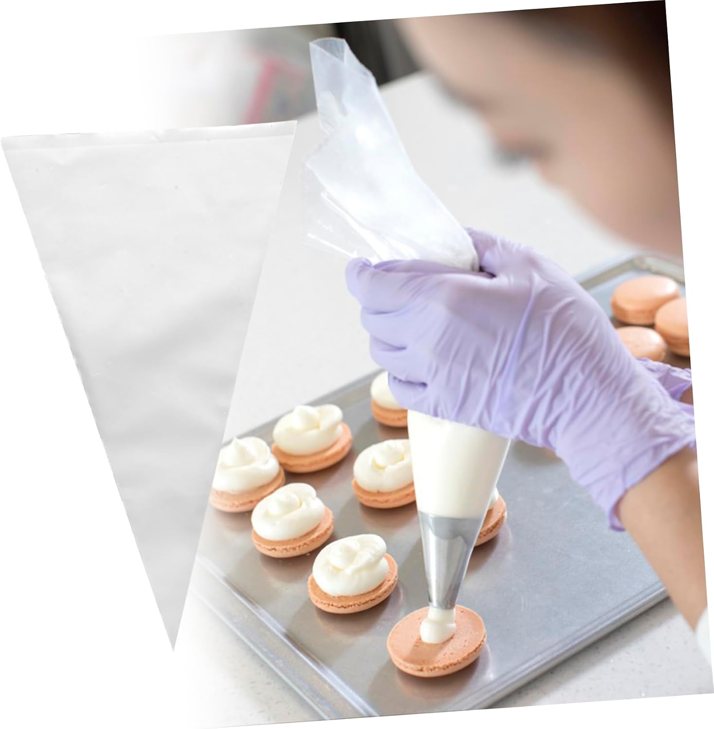 Alipis 100pcs Disposable Pastry Bags for Cake Cream Decorating Versatile Piping Bags for Baking for