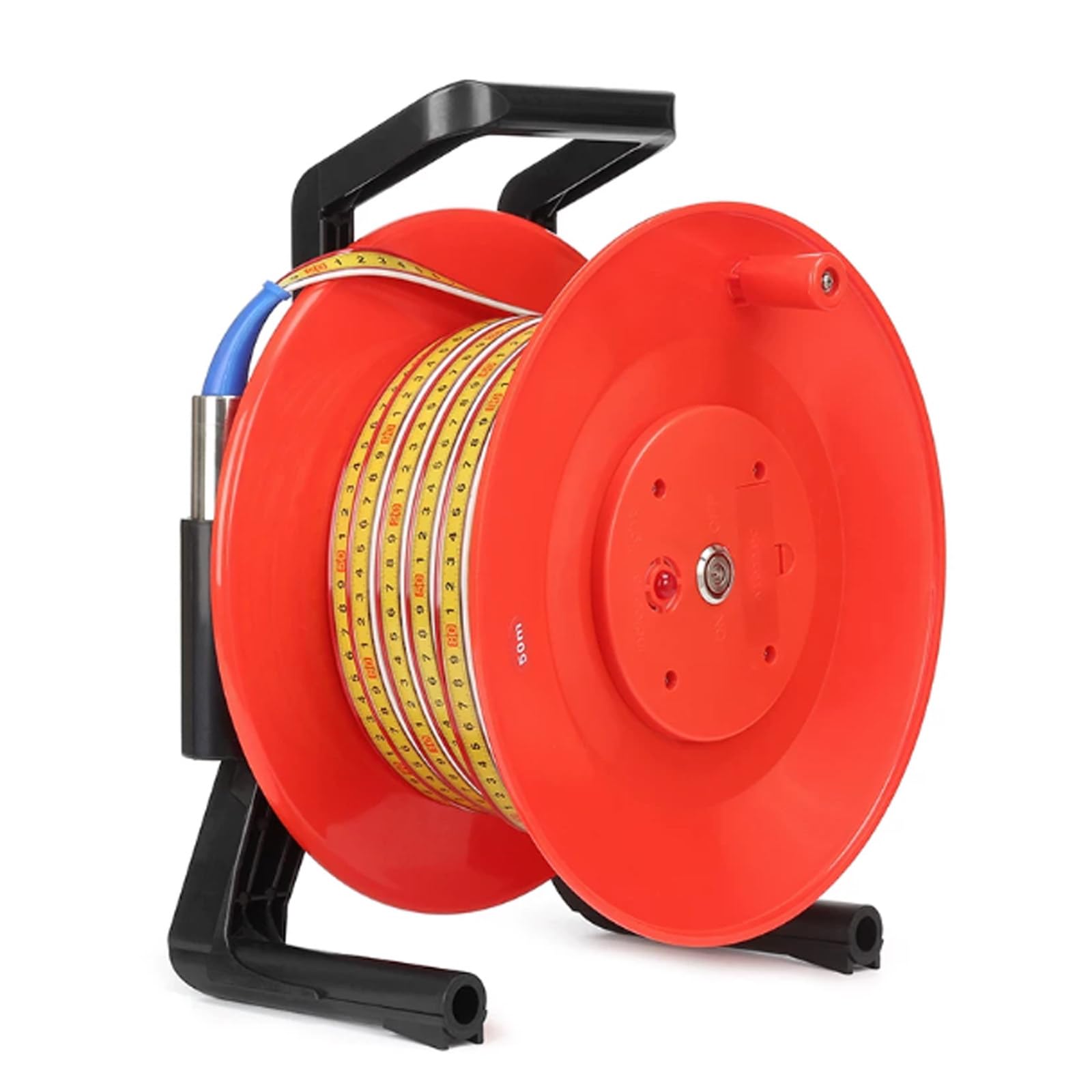 Sensor de nivel de agua portátil, medidor de nivel de agua de pozo profundo con sonda de acero inoxidable y cinta métrica de acero, herramientas para medición de pozos y reparación de pozos de agua