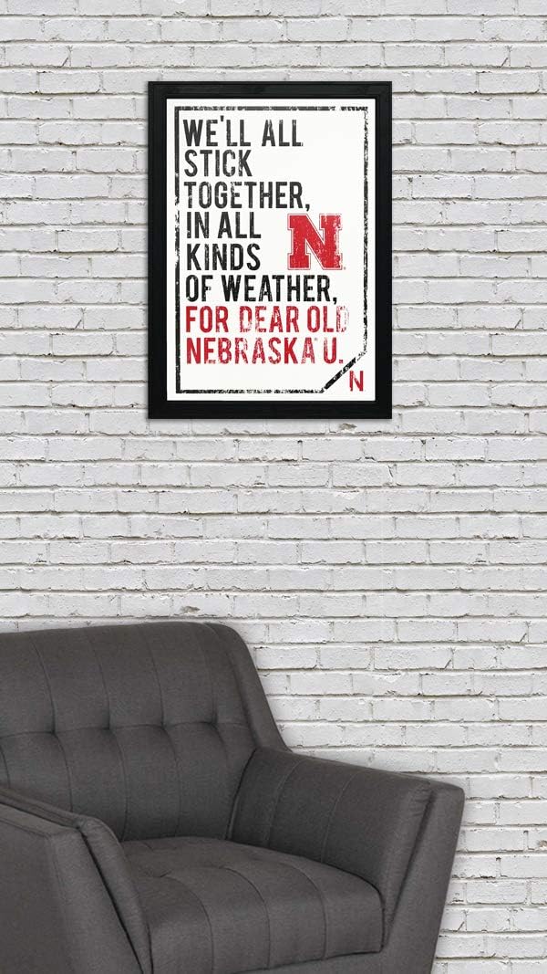Officially Licensed Nebraska Blackshirts Football Poster Art Print - 13x19" (For Dear Old Nebraska)