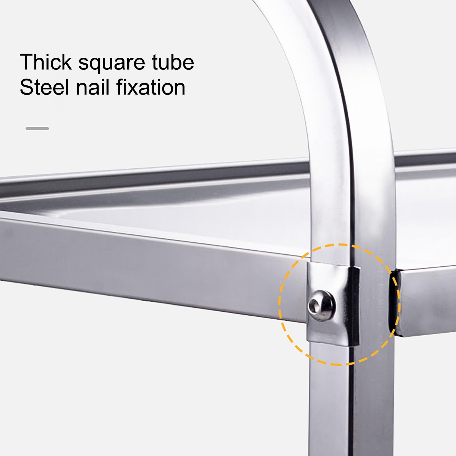 Carrello da lavoro in acciaio inox con ruote, tavolo da lavoro e preparazione commerciale, ruote silenziose a 360°, per ristorante, cucina, magazzino, garage, hotel, ,75*40*83.5 cm/30*16*33 in