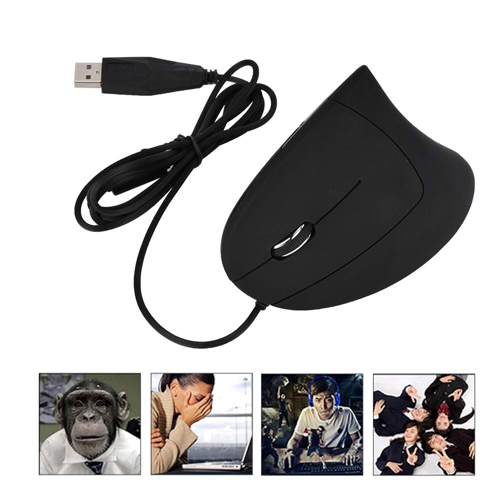 Mouse verticale cablato per mano destra Mouse da gioco ergonomico da polso Mause sano per computer PC  7