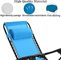 Vista 25 de Ostlttyn Zero Gravity - Almohada de repuesto para silla, color negro, 14.3 x 6.7 x 2.3 pulgadas, relleno de espuma, estilo moderno, soporte