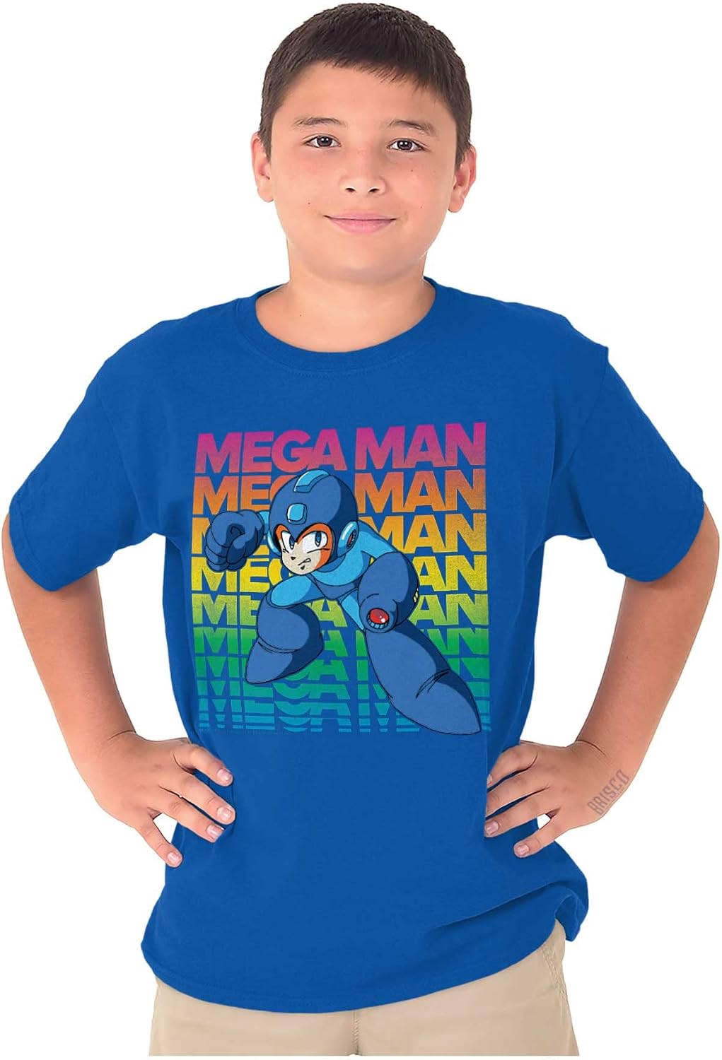 Mega Man 90s Anime Cartoon Character Crewneck T Shirts Boy Girl