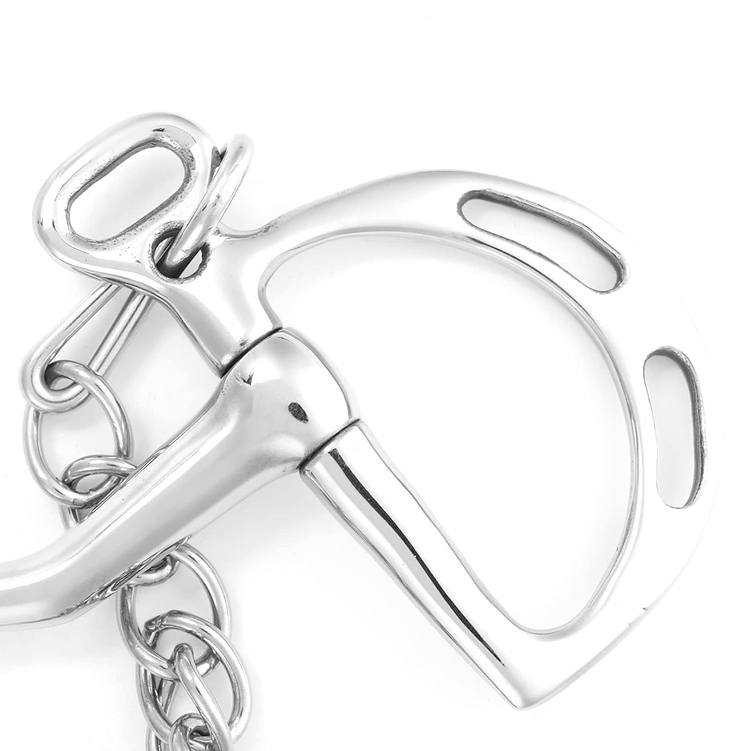 ZJchao Snaffle Bit, Stainless Steel Horse Bit Horse Mouth Low Port Mouth Chewing Roller Silver Stainless Steel Kimberwicke (#1)