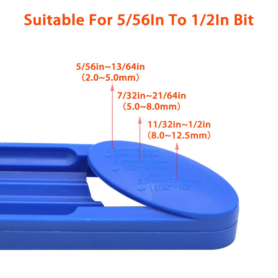 CZS Drill Bit Sharpener Portable Diamond Drill Bit Sharpening Tool Corundum Grinding Wheel for Iron-based Drill Bits Fit Width Range 5/64”-1/2” (2-12.5mm),with Extra Corundum Grinding Wheel and Wrench