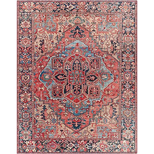 Artistic Weavers Reeta Printed Medallion Area Rug,7'6" x 9'6",Bright Red/Wheat - Thumbnail 3