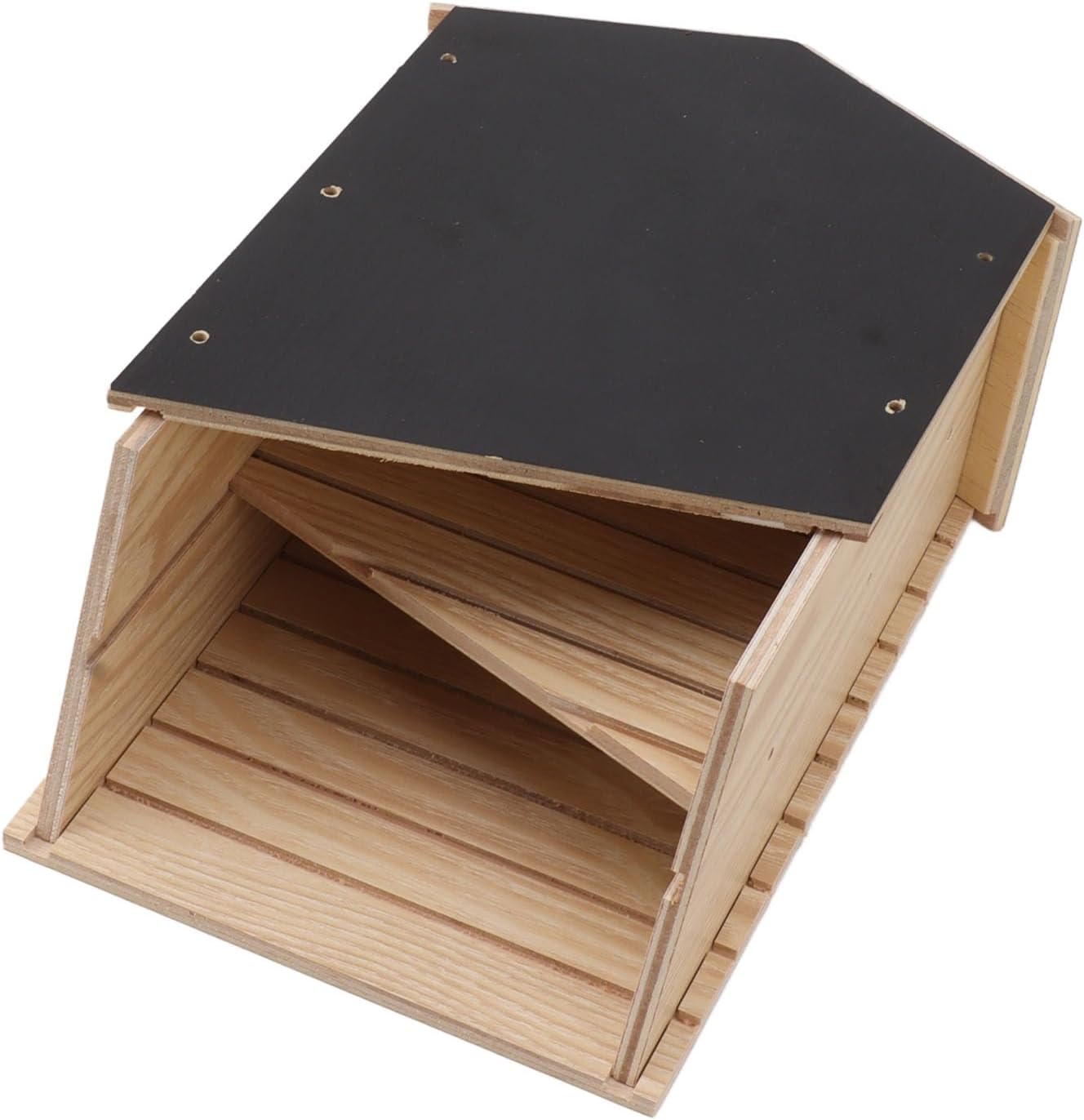 Wooden Bat House, Double Chamber Bat Box Weatherproof Bat Shelter Houses Kit Perfectly Designed to Attract Bats, Easy to Install for Outdoors Bats to Land and
