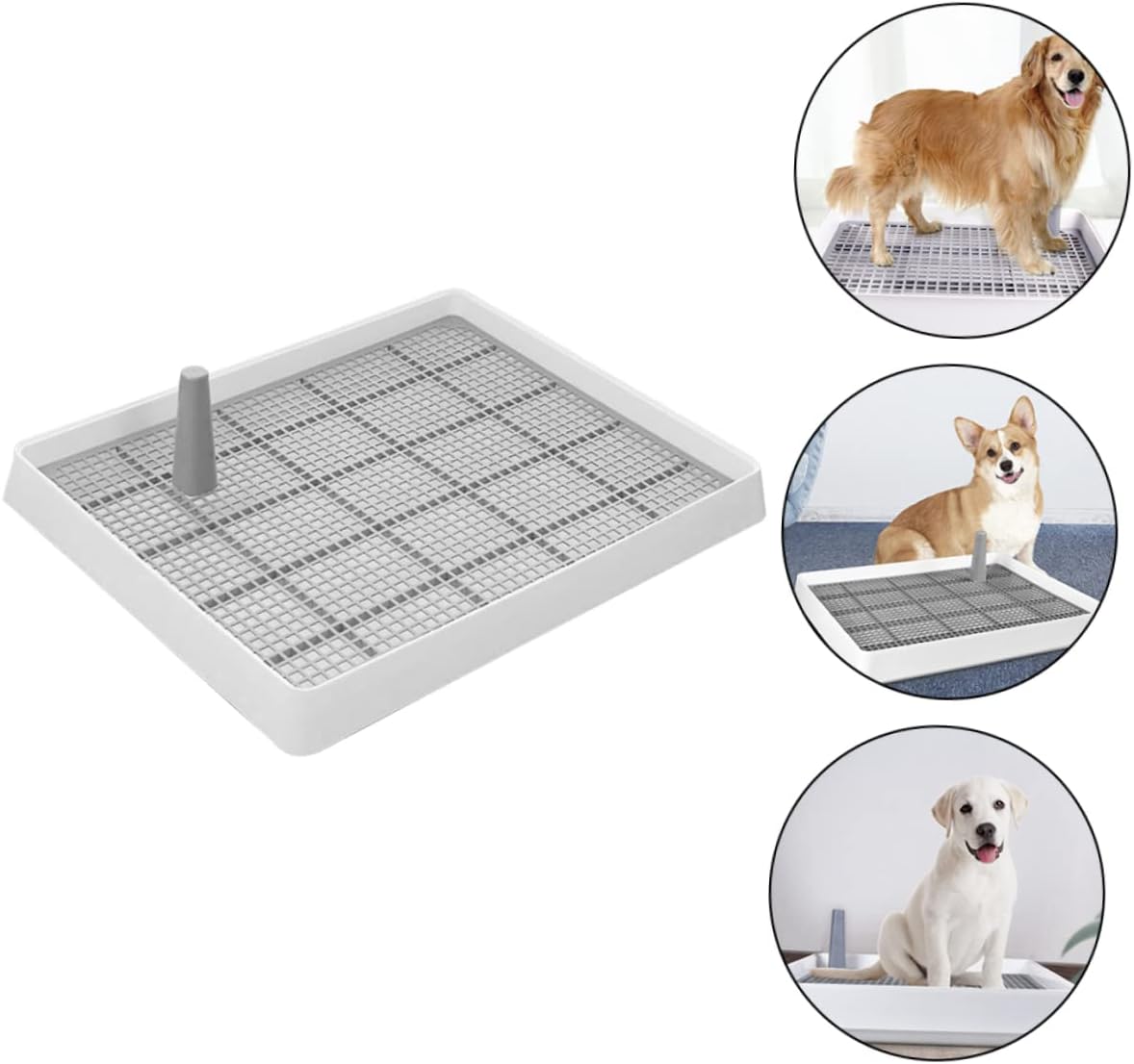 Milisten Thickened Dog Toilet Tray Indoor Pet Potty for Puppies Easy to Use Household Dog Supply Fixed Point Training Tool for Living Rooms Parks Gardens Compact