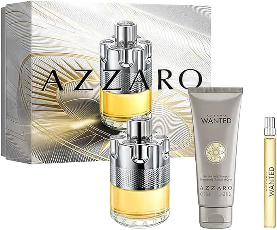 Kit Fragrância Masculina Wanted EDT (Wanted Eau de Toilette 100ml + Gel de Banho 75ml + Wanted Eau de Toilette 10ml)