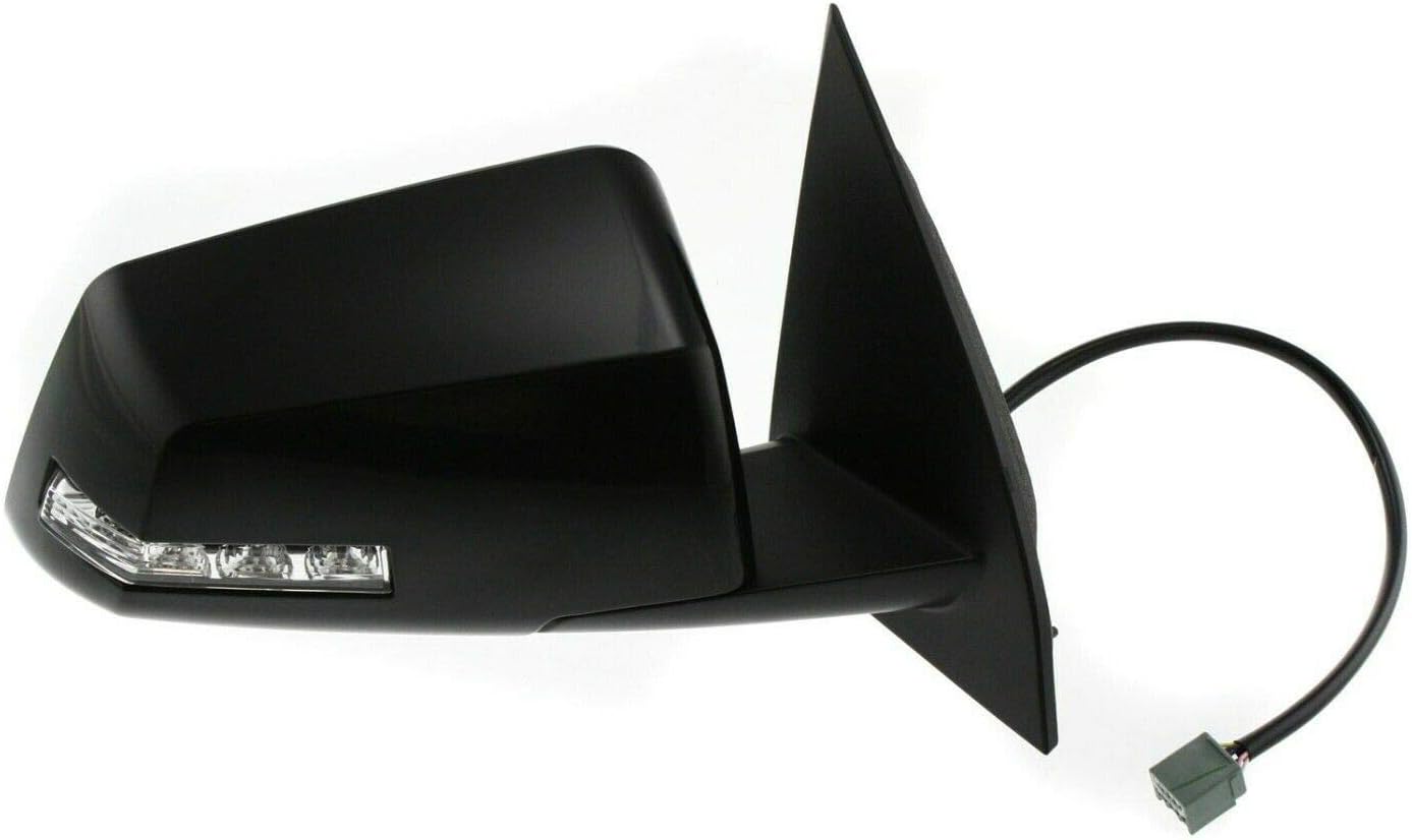 Side View Mirror Passenger Side Power Glass Paintable with signal light For 2009-2017 Chevrolet Traverse/GMC Acadia/Direct Replacement