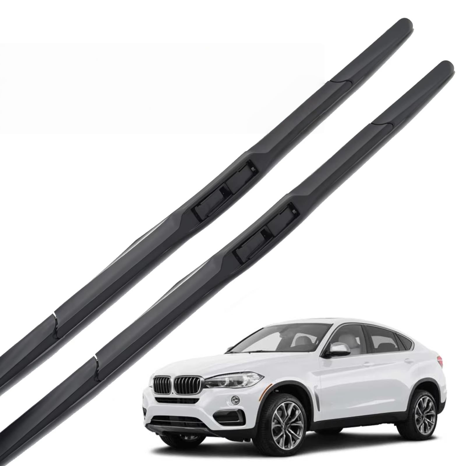 Balais d'essuie-glace BMW X6 F16 caoutchouc résistant météo essuyage avant 24" 20"