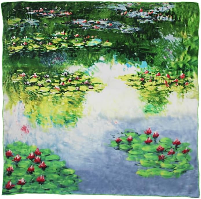 DANA XU 100% Mulberry Silk Satin Scarf 35"×35" inches Square Large Size Hair Fashion Head Wraps For Evening