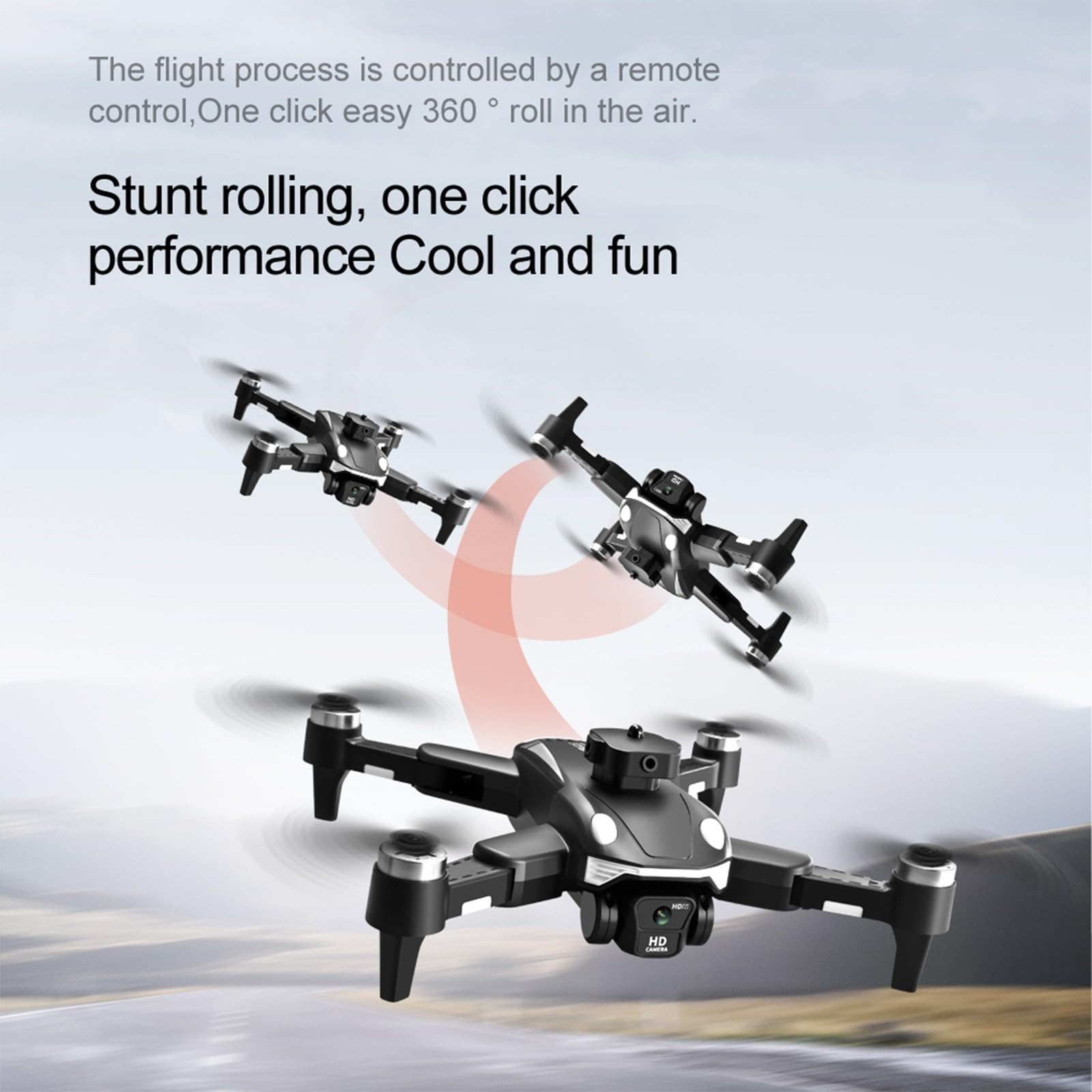 Drone con motore senza spazzole, fotocamera 1080P, quadricottero RC FPV WIFI 2.4G - modalità senza testa, seguimi, mantenimento 'altitudine, ribaltamenti a 360°, evitamento degli ostacoli, obiettivo g