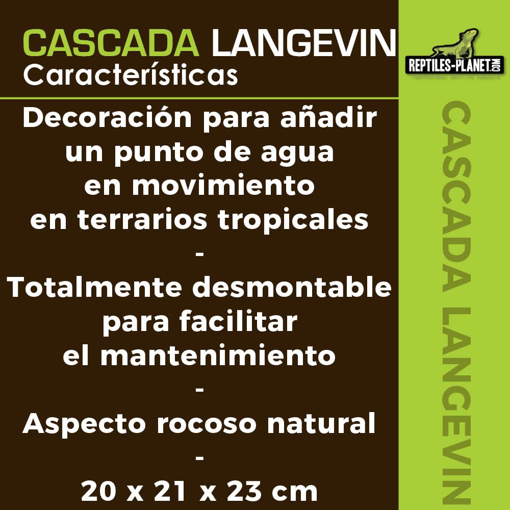 Reptiles Planet - Cascada para terrario Reptil Langevin con Bomba