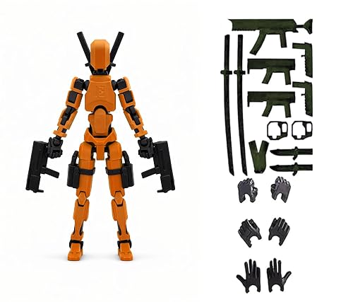 BHOOTIA Dummy 13 Action Figure | with Weapons| Build It Yourself Toy | 3D Printed (Orange)