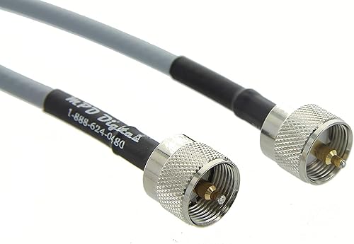 Miniatura 10 de MPD Digital RG8x-W-PL259-4ft Cable de antena VHF RF CB y AIS Mini-8 puente coaxial Teflon plateado PL-259 4'