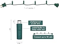 Vista 5 de Juego de 50 luces LED de Navidad de 50 unidades de 0.197 in de gran angular, mini luces LED para exteriores, para decoración de iluminación