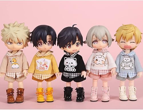 Miniatura 4 de Zapatos de muñeca para Ob11, DDF, Body9, 112 BJD, GSC Accesorios para muñecas BJD Toys Shoes (negro)