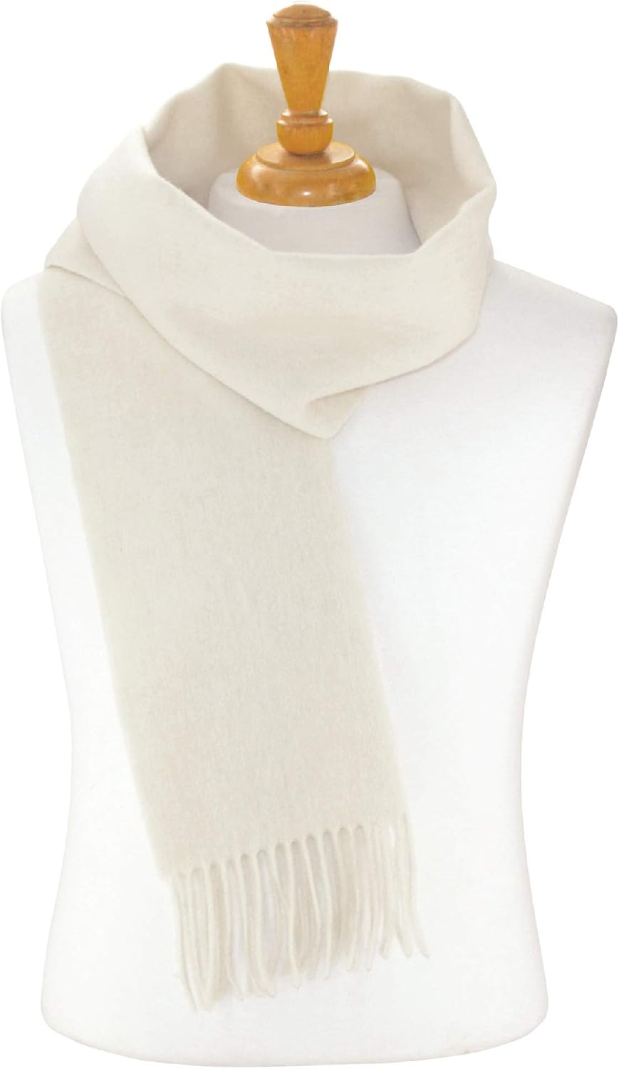 Biagio 100% Wool NECK Scarf Solid Cream Color Scarve for Men or Women