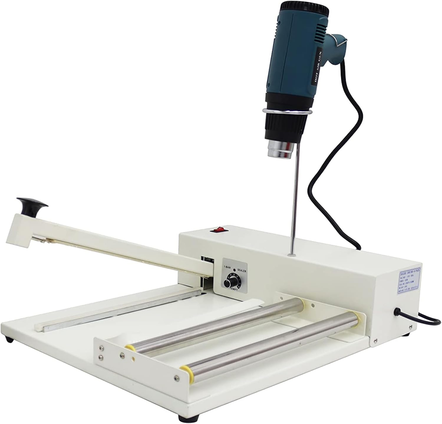 Shrink Wrapping Machine,Sealing&Cutting Heat Shrink Machine,W/Adjustable Speed Hot Air Gun,Can Seal And Cut Pe Film/pof Film,9-speed (30cm)