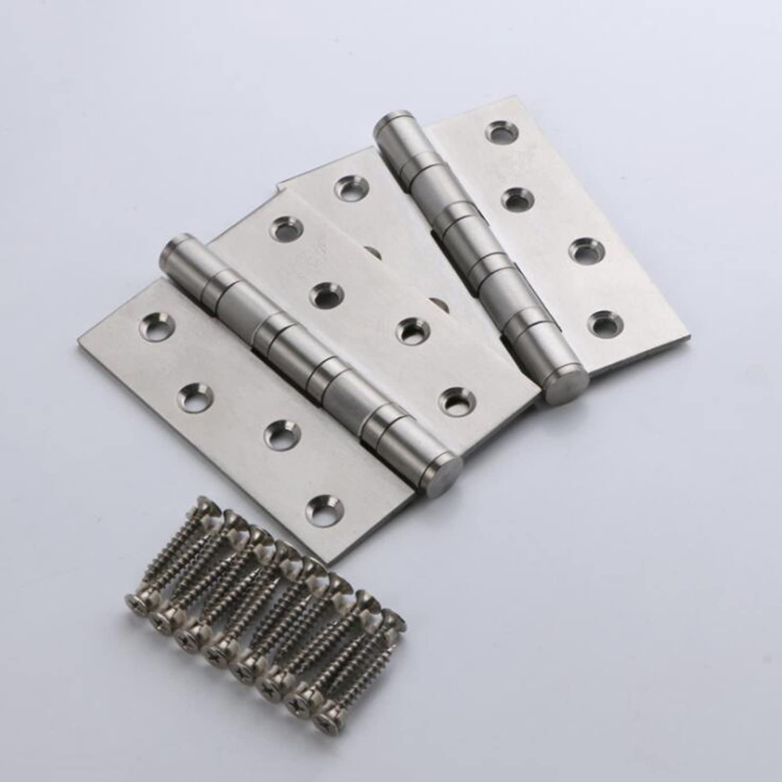 Bisagra para Muebles, bisagras a Tope Plegables de Acero Inoxidable con rodamiento de Bolas de 100 mm (4 Pulgadas) para herrajes para Muebles del hogar, bisagra para Puerta, Paquete de 4