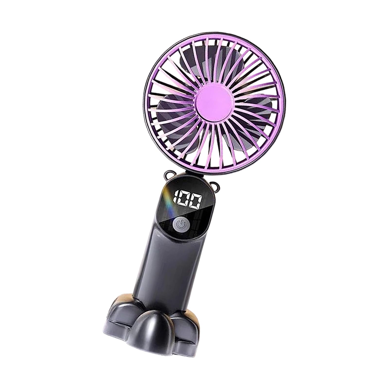 NMFLAB USB Rechargeable Small Fan Portable Handheld with 6 Speed Setting Quiet Operational for Travel and Home Use Adjustable Speed