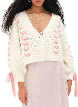 トップス andmary Lacey ribbon cardigan beige トップス Lacey ribbon cardigan andmary beige Andmary Lacey