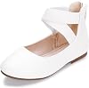 Hehainom Girls Dress Shoes Toddler Little Kids Gracy Ballet Mary Jane Ballerina Flats with Elastic Ankle Strap