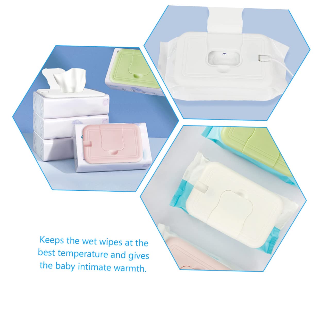 Milisten Wet Wipes Warmer Portable Tissue Warmer for Travel Car Sensitive Skin Wet Tissue Dispenser