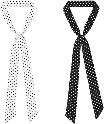 DOCILA Skinny Scarf For Women Fashion Print Silk Feeling Hair Head Scarf Thin Purse Bag Scarves Headband Handbag Accessories