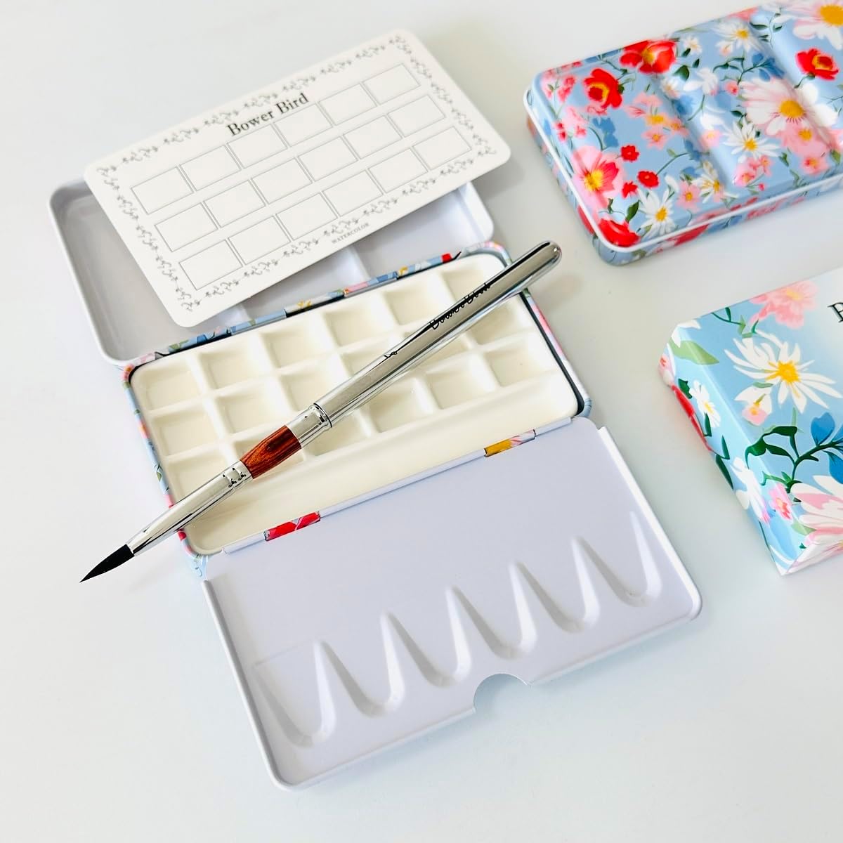 Bower Bird Porzellan-Aquarell-Palette - Ballon-Form 17,5x14,5cm