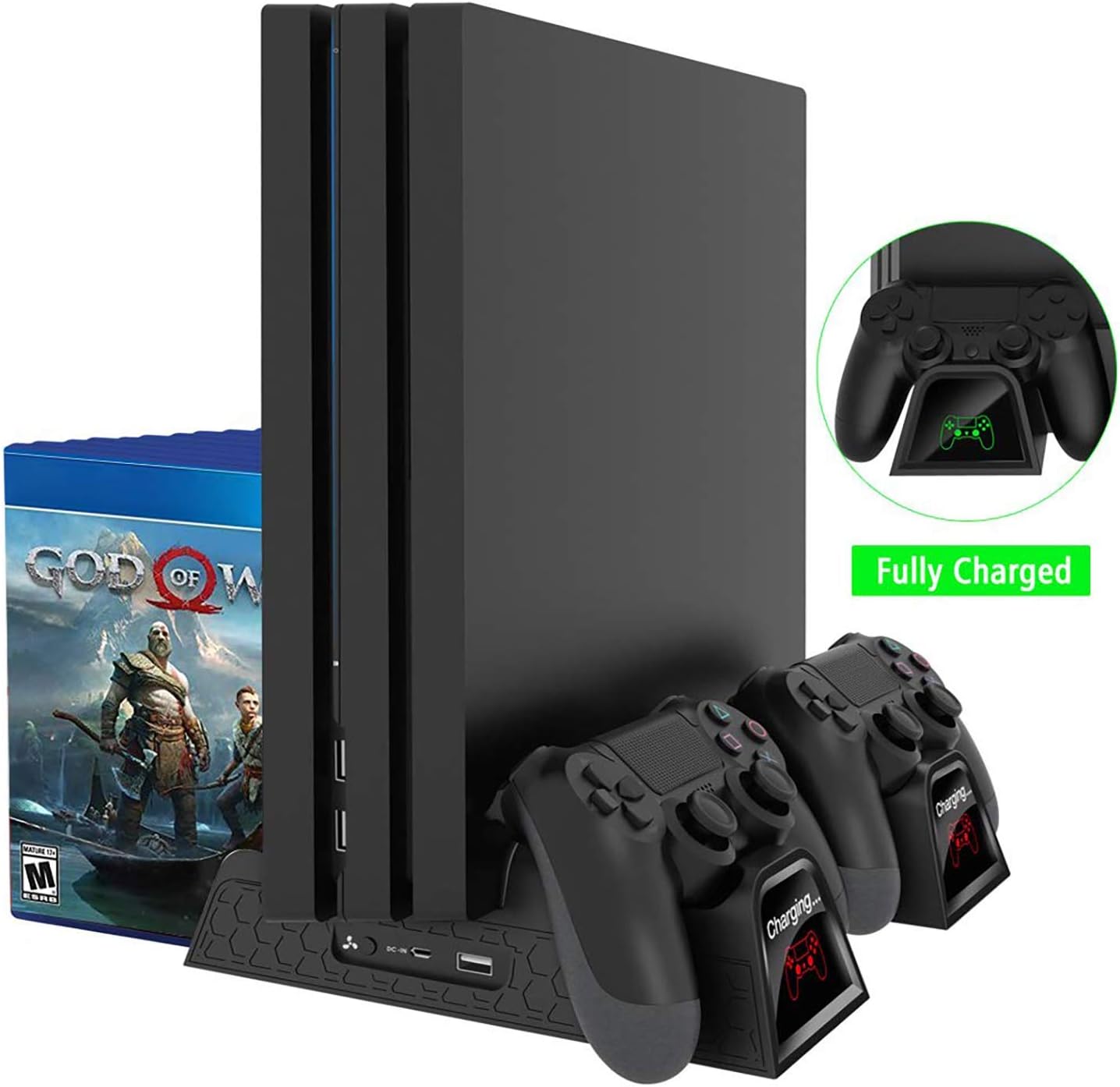 DOBE PS4/PS4 Slim/PS4 Pro Cooler, Multifunctional Vertical Cooling