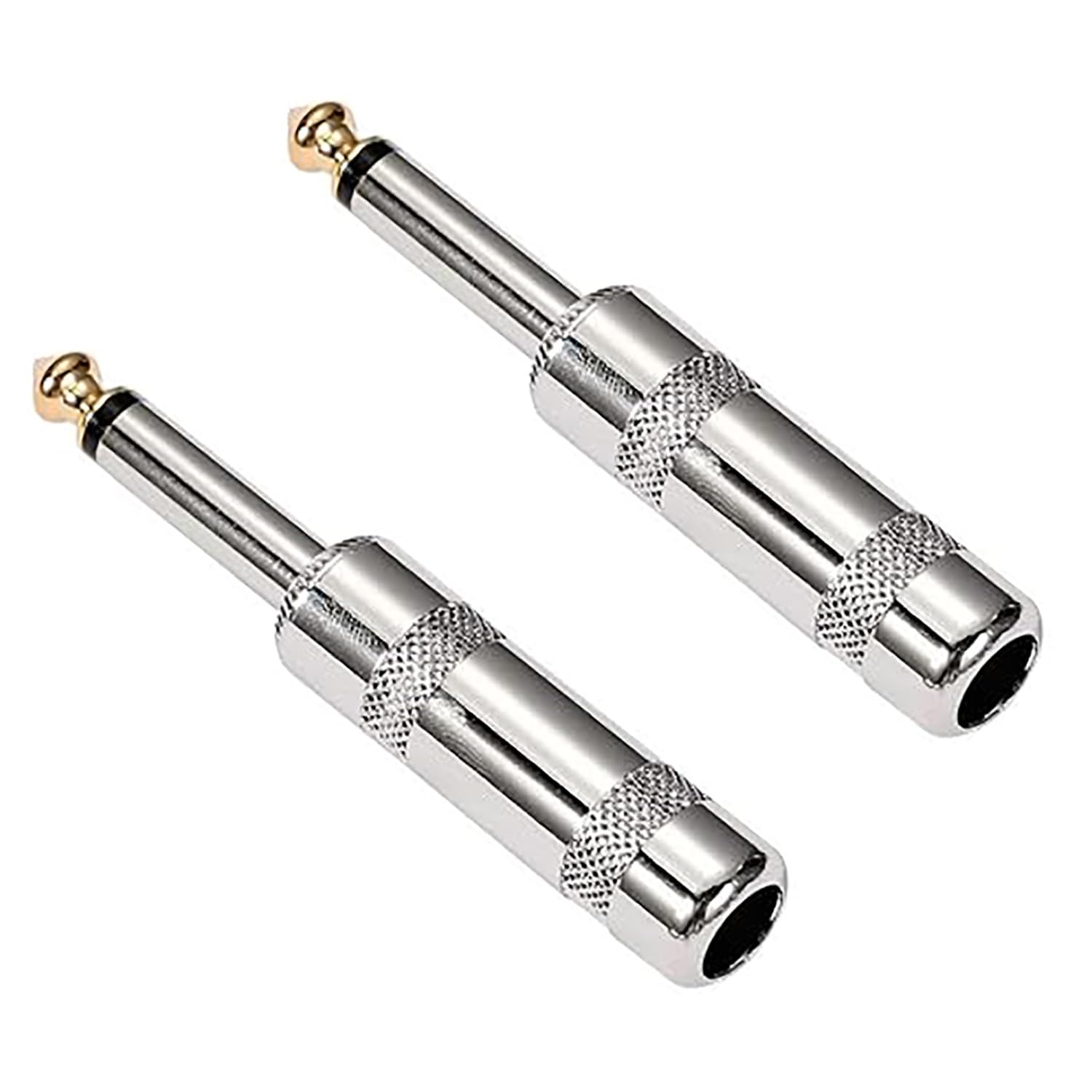 Bxian 2PCS 6.35mm Heavy Duty Mono Solder Jacks Audio Equipment Plug Suitable for Guitar Musical Instrument Speaker/Microphone Cord
