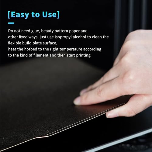 Miniatura 4 de Doble Cara para Bambu Lab X1X1CX1EP1PP1SA1 Placa de Construcción PEI Hoja para Cama Calentada de Acero con Muelle Plataforma Flexible de Acero de