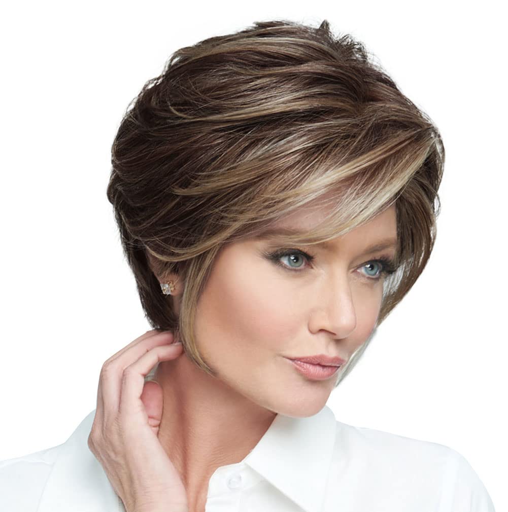 Raquel Welch Go To Style Versatile Flattering Short Shag Wig by Hairuwear, Average Cap, RL56/60 Silver