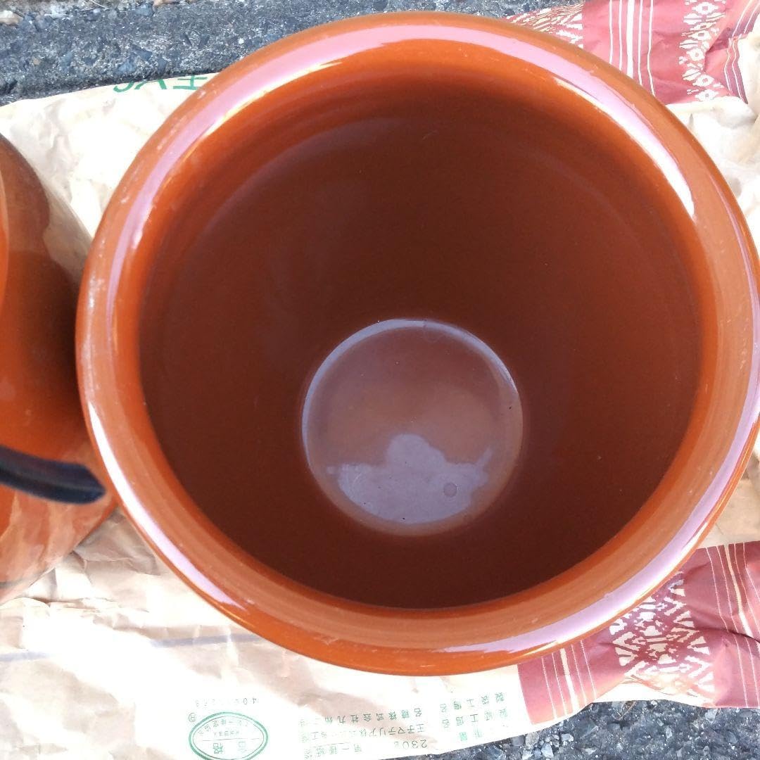 陶器容器2個セット、梅干し入れ、メダカ入れ、焼物、工芸品、カメ、壺