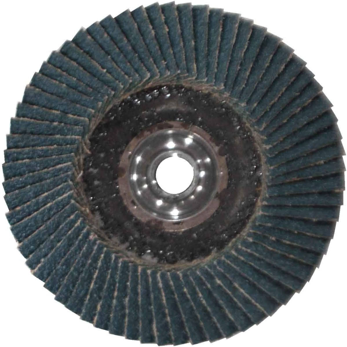United Abrasives SAIT 78105 4-1/2x5/8-11 Ovation Type 27 With Hub High Density Zirconium Flap Discs 36 Grit, 10 pack