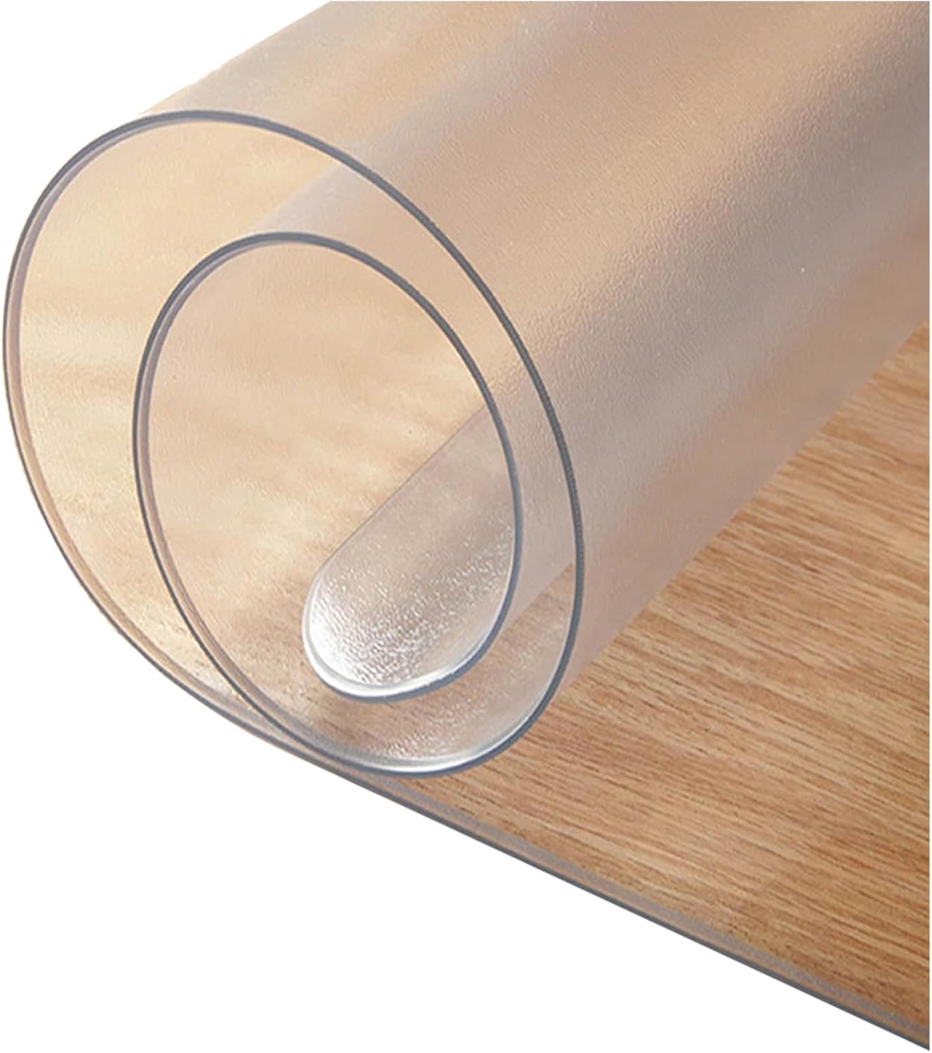 18x55InchFrosted Clear Table Protector,2mmWaterproof Oil Proof PVC Tablecloth Table Pad for End Coffee Night Stand Night Stand Transparent Plastic Soft Glass Waterproof Plastic Cover Easy Clean