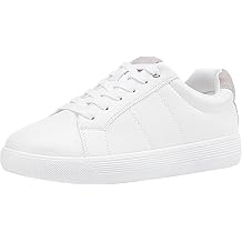 Vepose Womens White Casual Walking Sneakers, Fashion Tennis Low Top Slip On 8013 Shoes