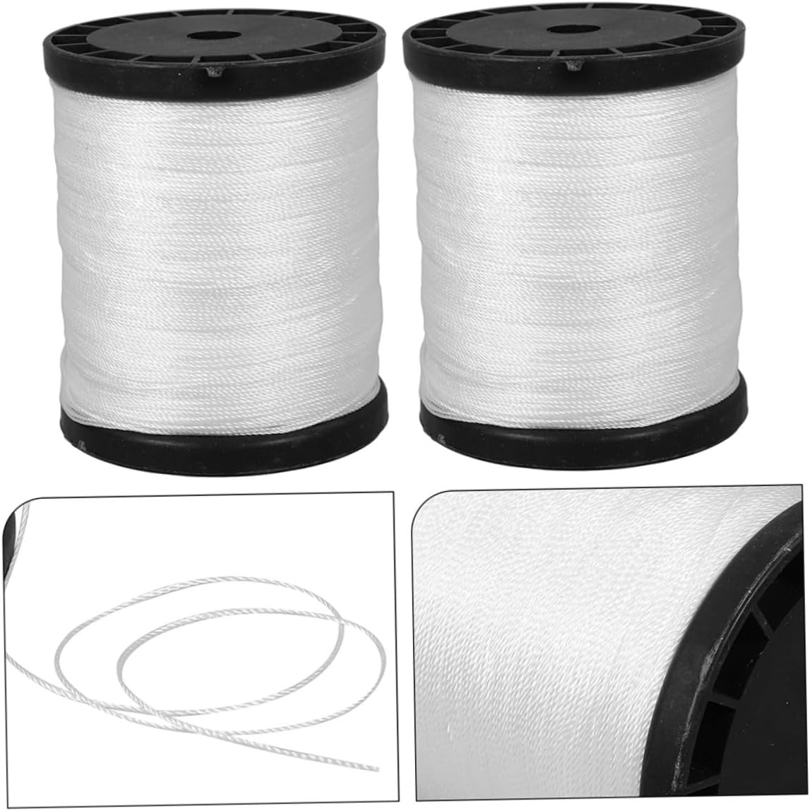 Didiseaon 3 Rolls Masonry Nylon String Line, Tough Twisted Nylon Twine for Construction and Bricklaying, Durable Light-Colored Building Lines for Outdoor Masonry Projects