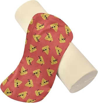 Cool Cartoon Samosa Characters Long Bolster Pillow for Bed Neck Roll Pillow Decorative Round Pillows Decorative Cylinder Bolster Pillow Neck